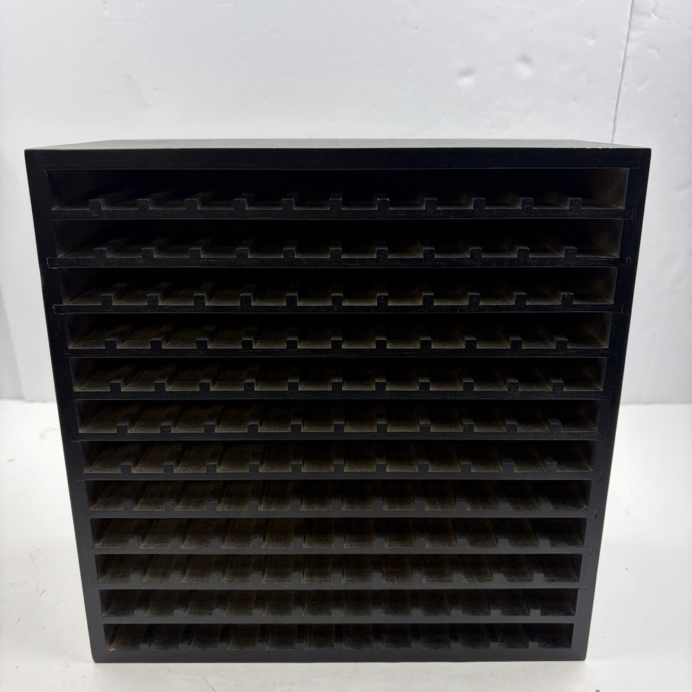MINBOO Desktop Organizer Multi-Slot File Sorter Black Plastic Storage Rack